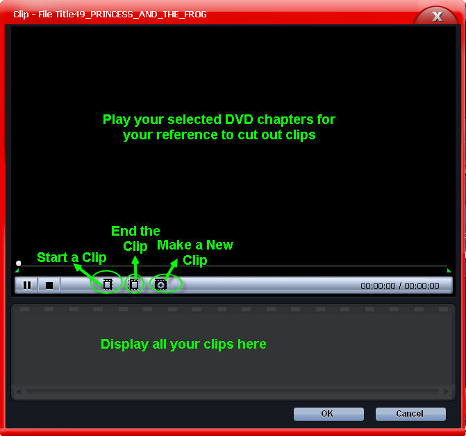 cut out dvd vide clips