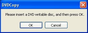 insert a writable blank dvd disc